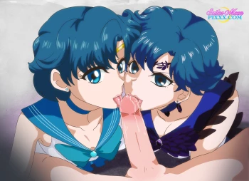 Sailor Mercury x Dark Mercury Double Blowjob Sailor Mercury x Dark Mercury Double Blowjob