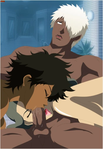 Darui (Naruto) x  Sol Marron and BeiFong - Darui Gets A Major Blowjob!