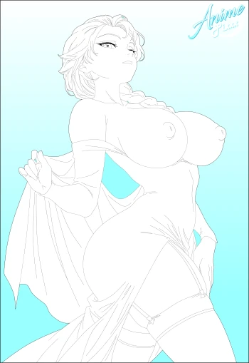 Elsa - Angel in the snow! b&w